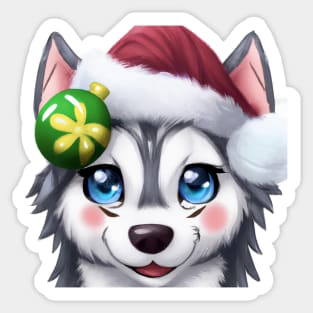 Cute Husky Drawing Sticker